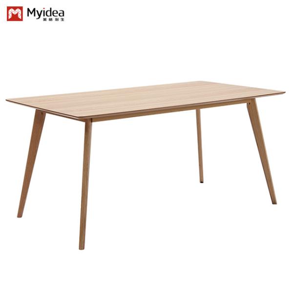 A modern, functional and easily installed wooden dining table for an apartment