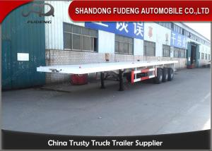 Quality 3 Axle 4 Axle Flat Bed Container Truck Semi Trailer For Transportation wholesale