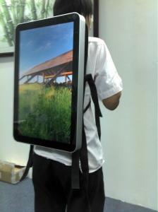 Quality 19 inch backpack lcd digital advertising POP playback display wholesale