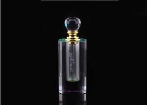 Quality Engraving Surface Refillable Glass Perfume Bottle , Glass Perfume Round Bottle wholesale