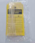 7" Height X 4" Width PVC Plastic Tags Cardstock B-853 Black On Yellow Inspection