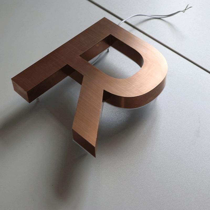 Manufacturer'S Direct Supply Of Stainless Steel Illuminated Outdoor Signs With Metal Backlit Letter Sign