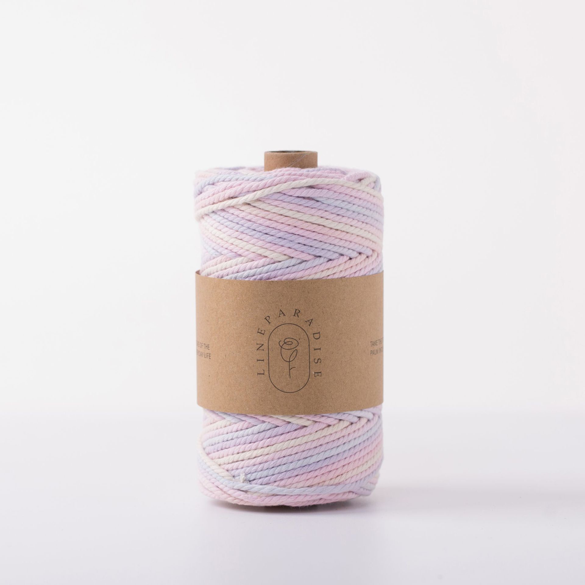 ISO9001 Solid Braid Cotton Rope Colorful 3mm Twisted Macrame Cord