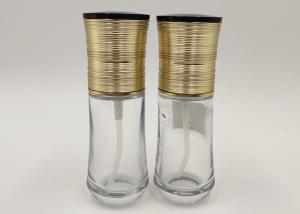 Quality 30ml Transparent Glass Cosmetic Bottles Portable Macrame Golden Design wholesale
