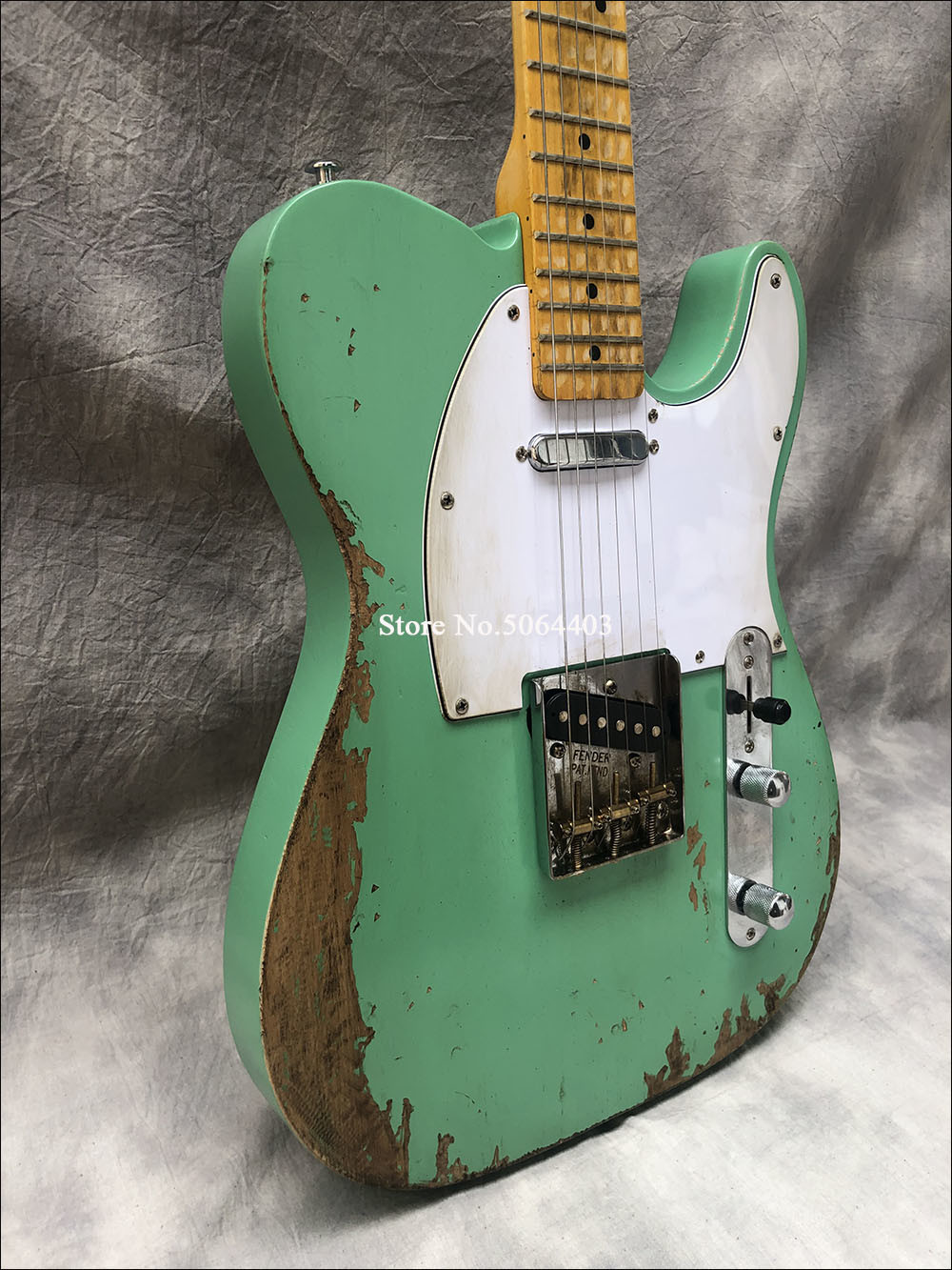 High quality handmade old vintage relic accessories made old aged neck TELE electric guitar free shipping