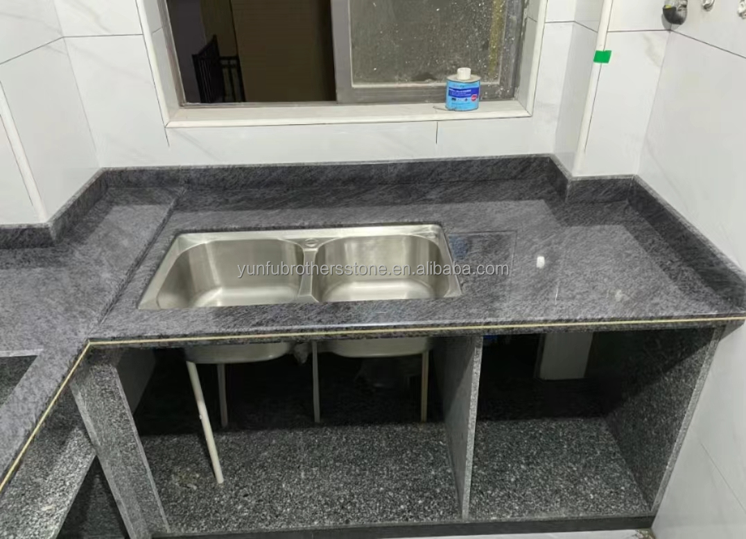 Polished Vizag Blue Granite Tiles in Modern Style for Kitchen Countertop and Flooring