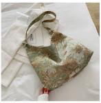 LARGE CAPACITY WOMEN'S BAG FRENCH SIMPLE CANVAS BAG OIL PAINTING NATIONAL STYLE