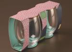 Logo Printed Branded Gift Boxes , Portable Cardboard Coffee Cup Holder 2 Cups -
