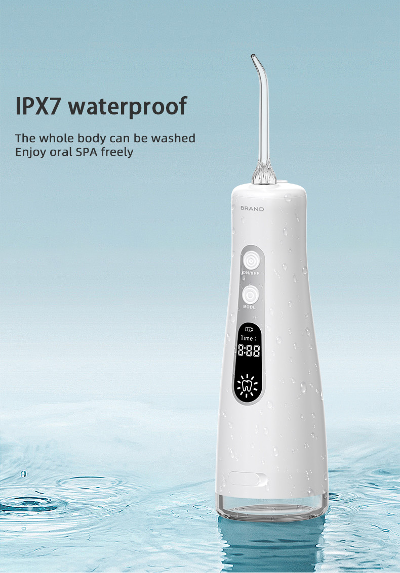 Oral Irrigator Dental Care 350ml Tank Rechargeable USB LED Display Electric Portable Water Flosser