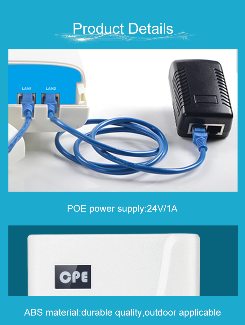 300mbps CAT4 POE Power Wifi Wireless Outdoor CPE SimCard 4G LTE Router For Camera Monitoring