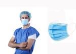 Protective Disposable Face Mask / Melt Blown 3 Ply Non Woven Face Mask