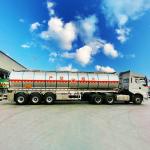 43000 Liters 28 Ton 3 Axle Trailers And Tankers For Crude Oil