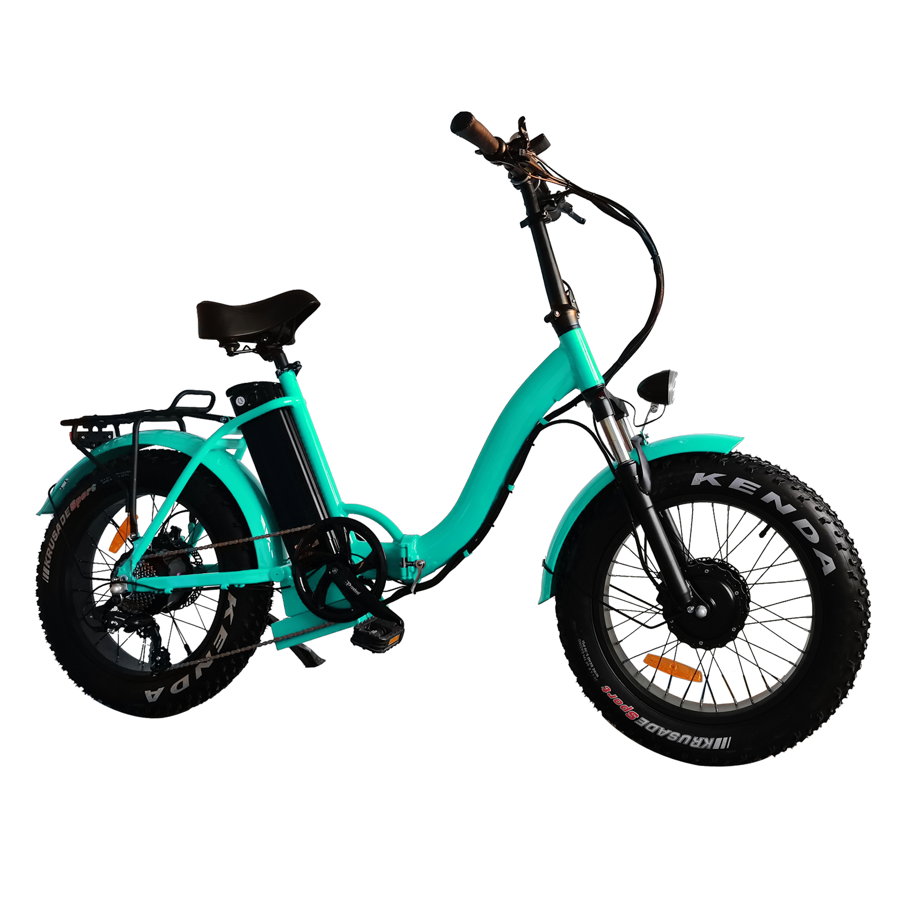 Folding Fat Tire Electric Mountain Bike Full Suspension 20 Inch Thick Tyre Electric Bike