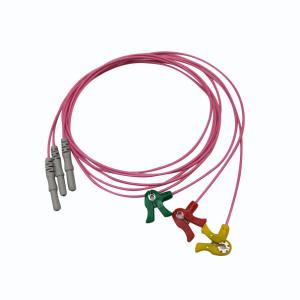 Quality 3Lead 5Lead Din Type IEC AHA ECG Patient Cable TPU Jacket Leadwire wholesale