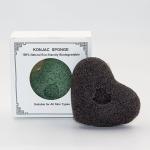 Beige Natural Konjac Facial Cleansing Sponge Eco Friendly Heart Bath Sponge