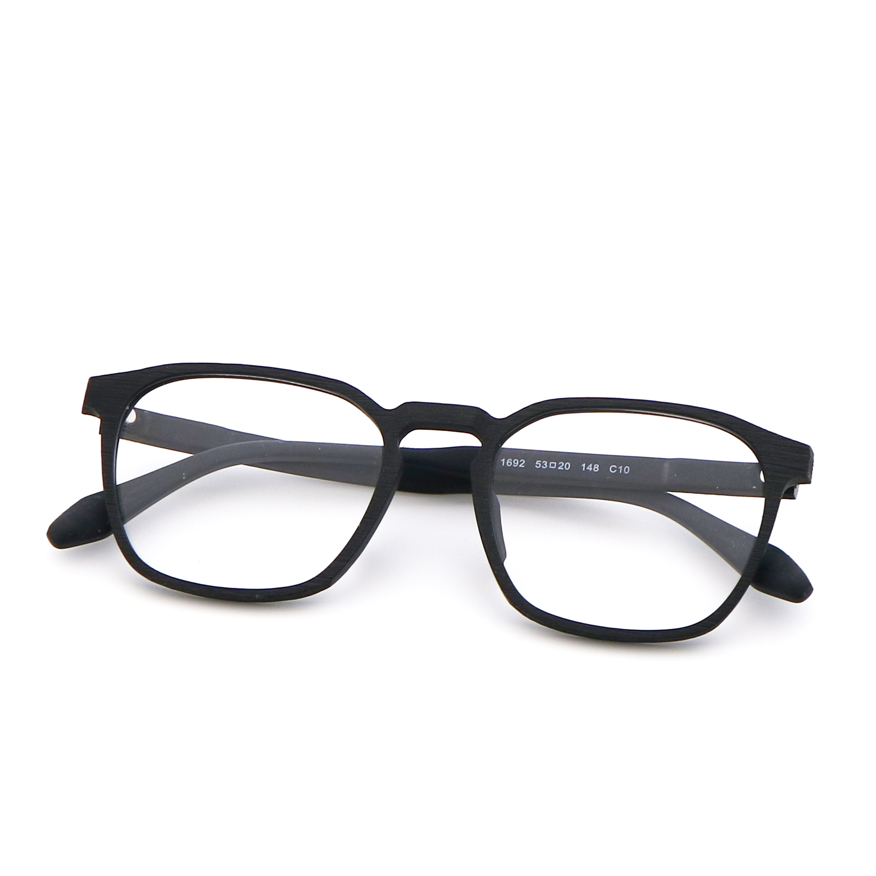 Polygons Wood Grain Frame Eye Glasses Acetate Glasses Frame Unisex