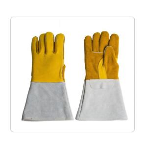 Quality Metal Smelting Excellent Grip Cowhide Welding Work Gloves wholesale