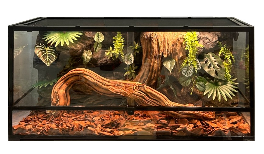 Natural Texture Reptile Cage Background Flameproof Customizable For Snack