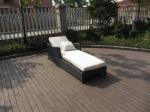 Hand-Woven Rattan Sun Lounger , Outdoor Garden Lounge Chair