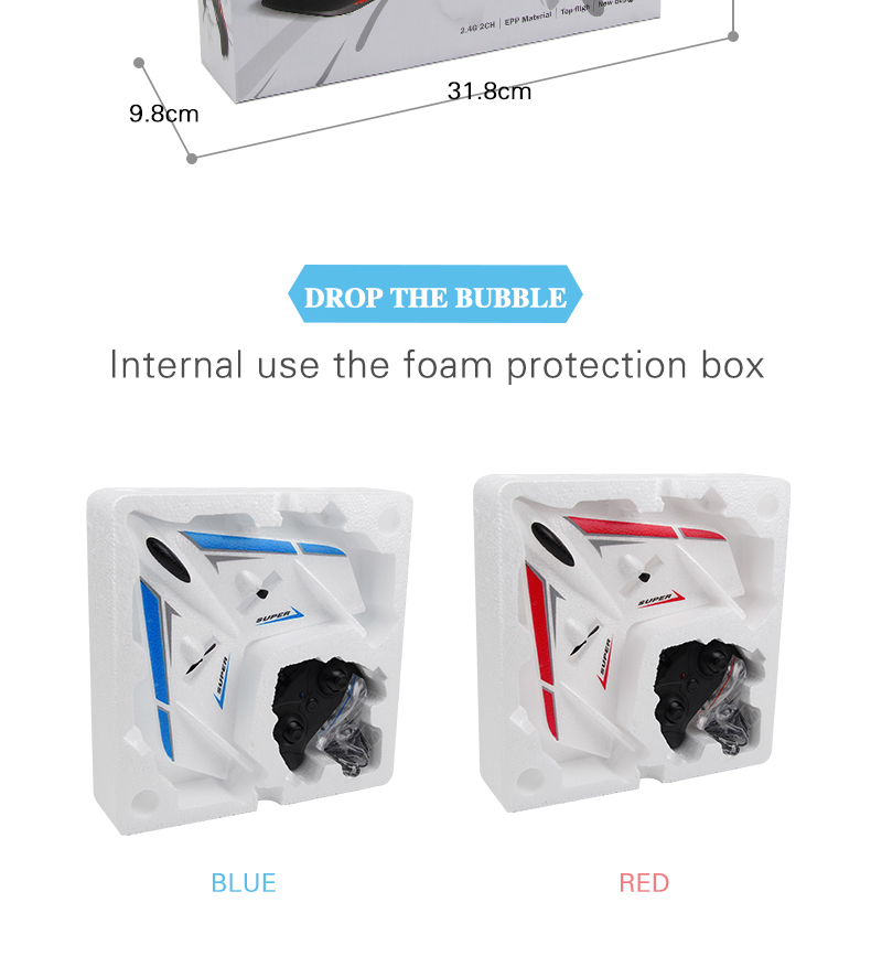 4K UHD Video Capture Resolution Durable Remote Control Airplane Toy Foam Fixed Wing Glider Airplane RC Aircraft Model