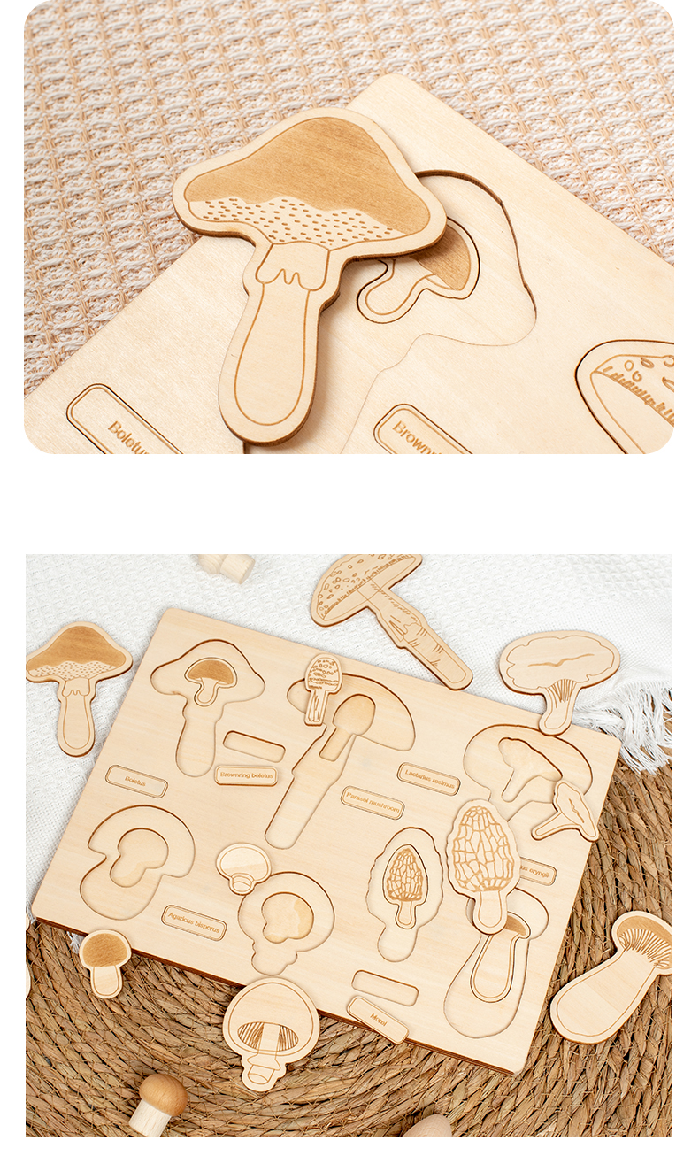 2 To 4 Years Mushroom Cognition Board Baby Developmental Exercises Hands On Ability