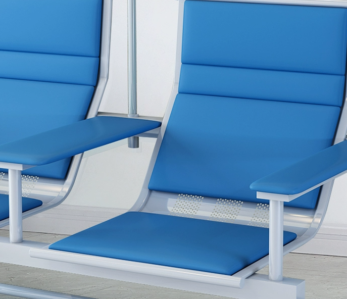 Commercial Furniture Stainless Steel Waiting Room Seating for Airports and Hospitals