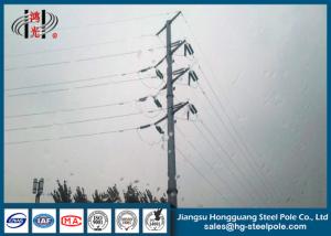 Quality High Voltage Octagon Steel Tubing Galvanized Steel Pole , Steel Transmission Poles wholesale