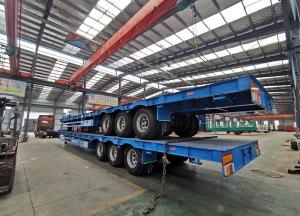 Quality 10t Grade 3 Axles 2180mm Tread Hydraulic Detachable Gooseneck Lowbed Semi Trailer wholesale