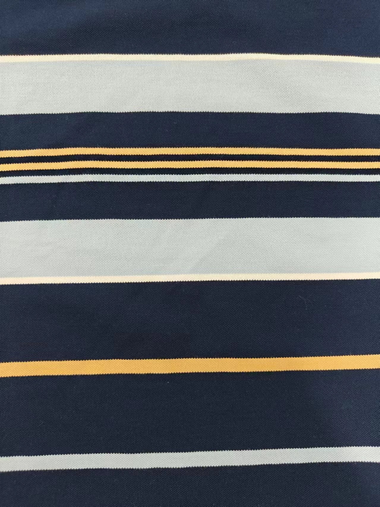 Excellent Elasticity And Durable Striped Knit Fabric For Polo Shirt