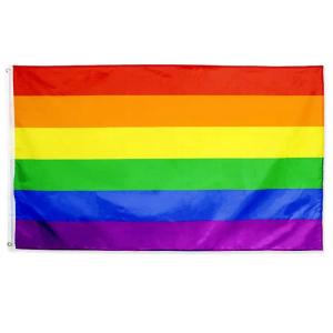 Quality Custom Digital Printed LGBT Flag Polyester 3*5ft Gay Rainbow Flag wholesale