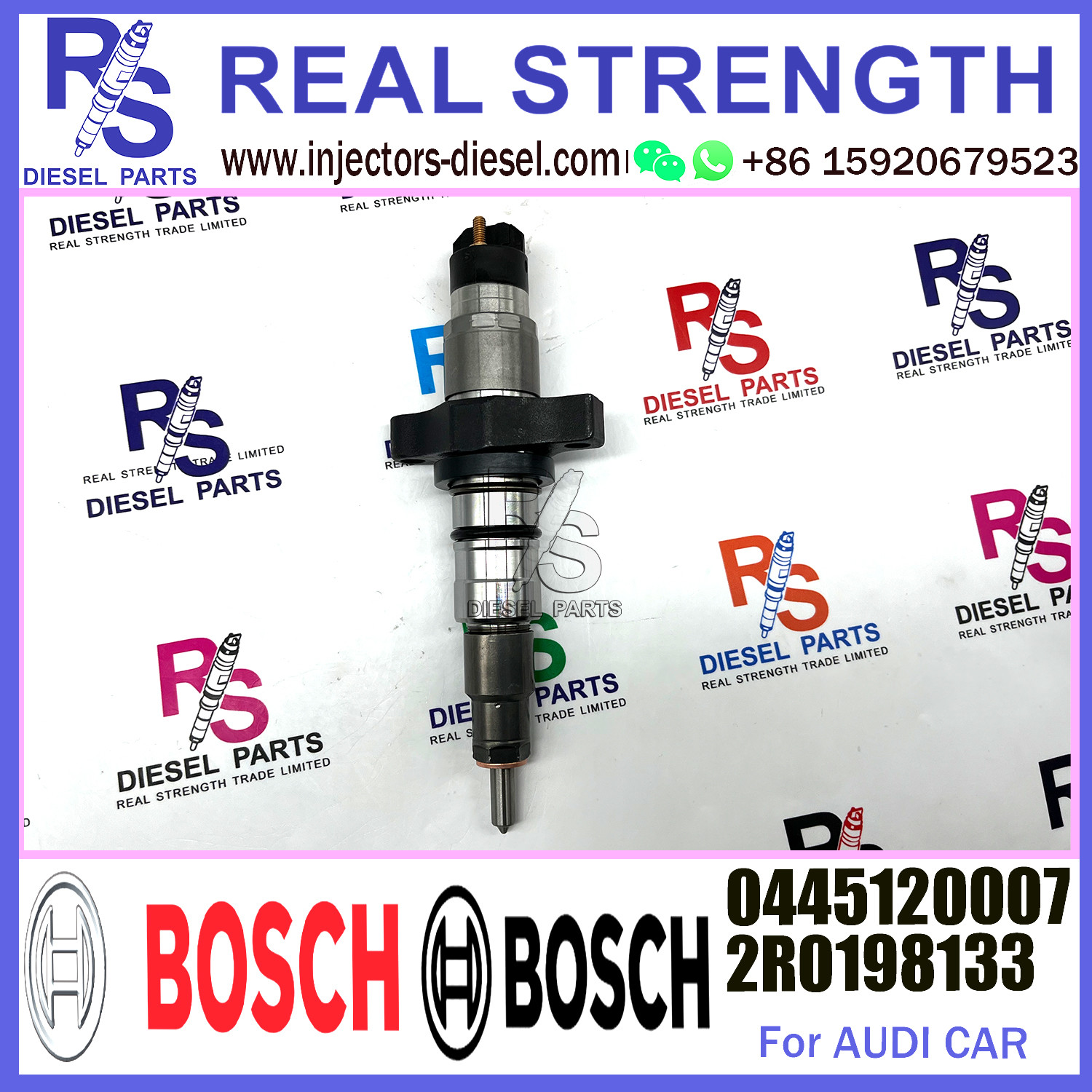 diesel engine parts Injector Assy ISBE common rail fuel injector 0445120007 2830957 2R0198133 For IVECO AUDI