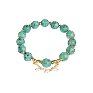 Quality 8mm Inner Peace Beaded Stone Bracelet Round Shape For Yoga wholesale
