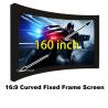 Buy cheap Amazing Picture Screen 160 Inch Curved Fixed Frame Projector Screens 16:9 Scale from wholesalers