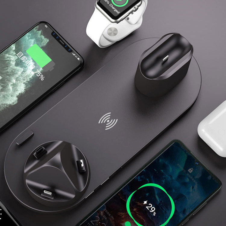 Rotateble 5W Airpods Docking 3 In 1 QI Wireless Charger