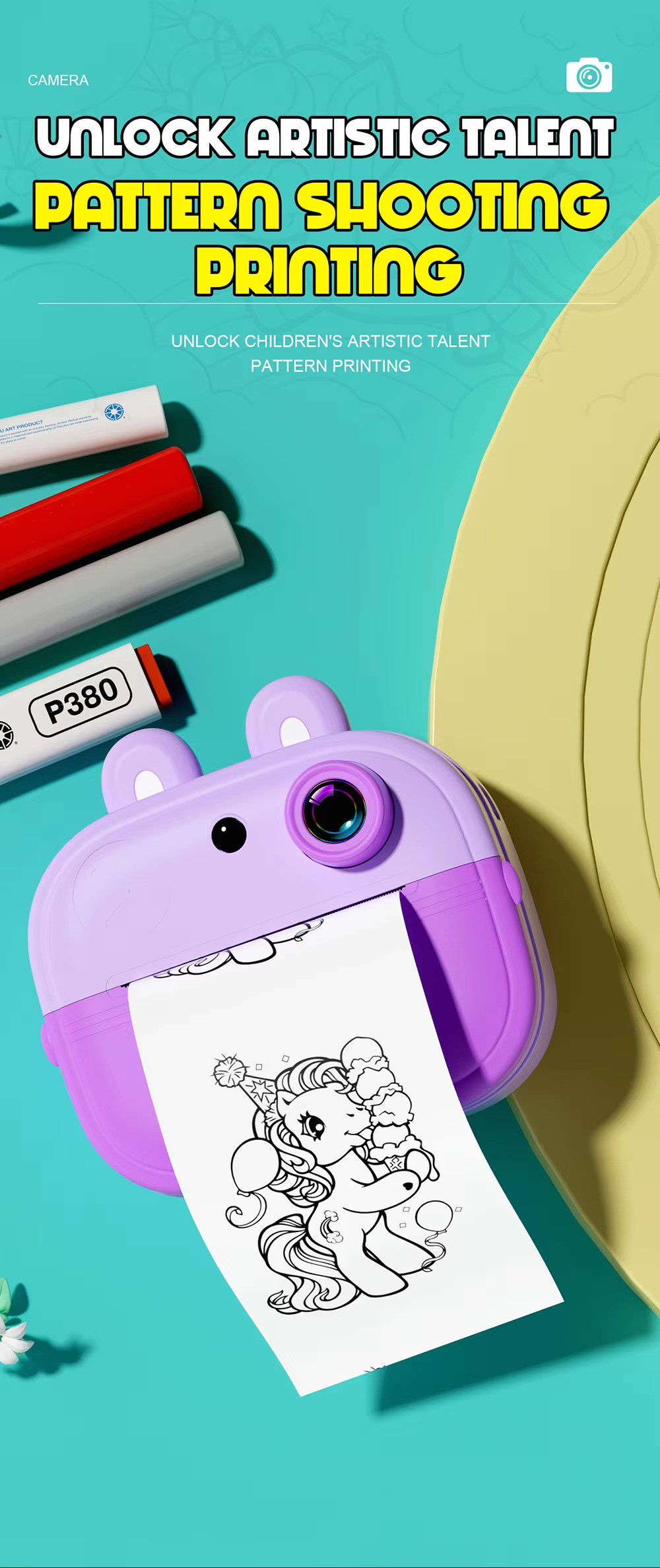Q9 Kid Camera Filter Thermal Printing Instant Digital Video Toy Imaging