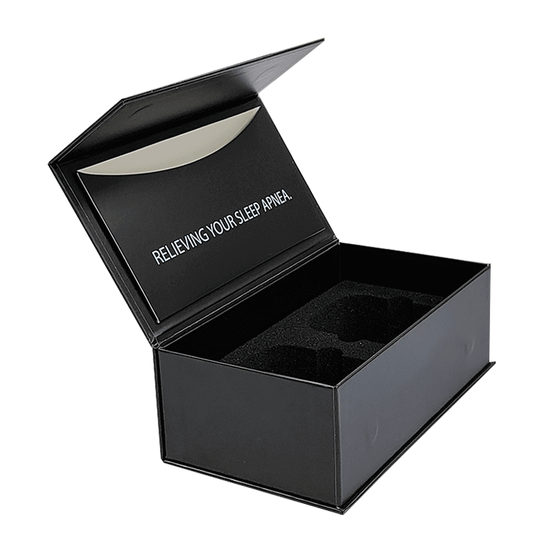 Stamping Printing Handling Book Shaped Magnetic Box with Foam and 1200gsm Cardboard