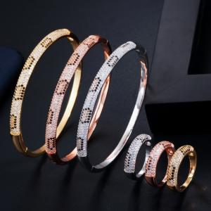 Quality Fashion Bracelet Ladies Silver Color Cubic Zirconia Bangle Royal Tennis Bracelets Jewelry for Christmas Gift wholesale
