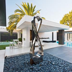 Quality SGS Approve Landmark Modern Stainless Steel Abstract Sculpture 2mm Thick wholesale
