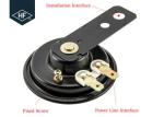 Black Universal 105db Other Motorcycle Parts 48v Loud Horn Scatter Bracket