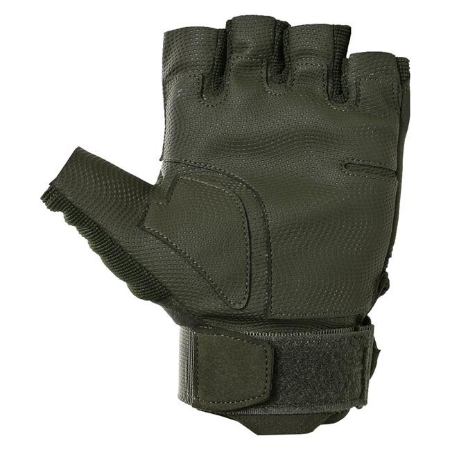 Flexible Fingerless Tactical Combat Gloves Debossed Polyurethane