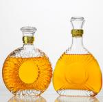 Glass Collar 500ml 700ml 750ml 1000ml Empty Liquor Bottle Vodka Gin Bottle With