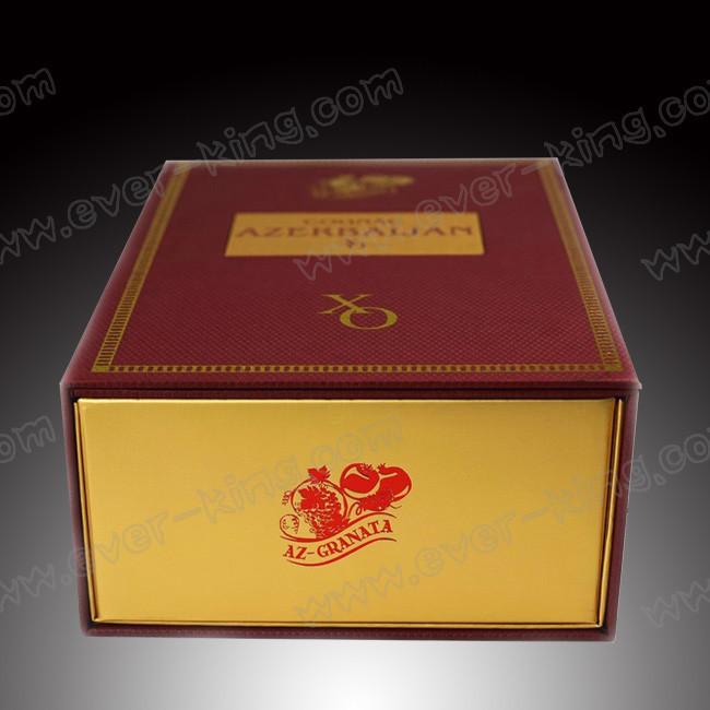 Customized Recycle Magnetic Folding Spirits Glass Packaging Box With Logo