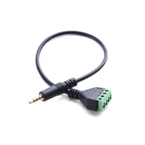 Quality 3.5mm 4-Pole Stereo Headphone Audio Male Plug to Screw Terminals Block Adapter Expansion Cable wholesale