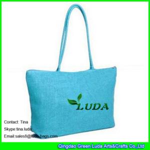 Quality LUDA chic cheap bags top zipper paper straw bags wholesale