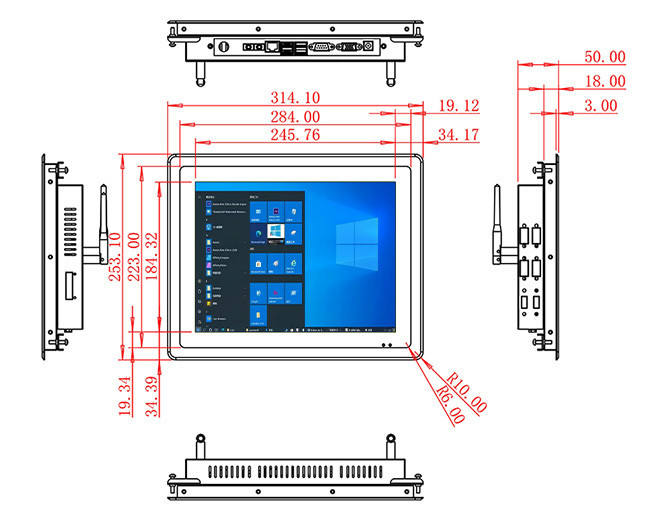 12.1-Inch Professional Windows Screen for Medical Devices and Automation
