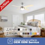 MDF Blade Modern Ceiling Fan Led Light Contemporary Fans For Living Room