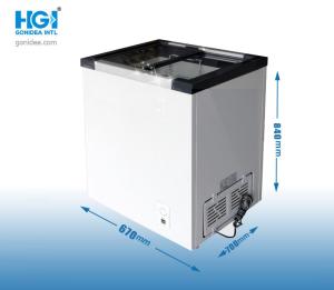 Quality Top Open 108L Deep Chest Freezer Sliding Door 4 Wheels mechanical Temp Control wholesale