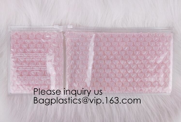 Colored PVC Film Bubble Bag/Special PVC k Bubble Bag/New Material Bubble Mailer With Zipper, bagease, bagplastics