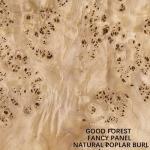 Fancy Panel Faced Natural White Poplar Burl Wood Veneer For Hotel Decoration