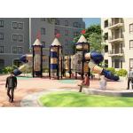 Kindergarten Preschool Castle Theme Children Plastic Slides Playground Park